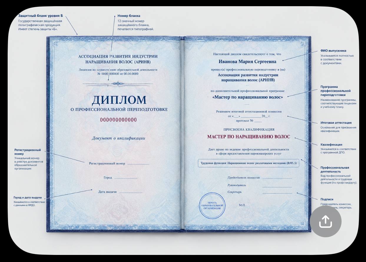 Диплом о профессиональной переподготовке со степенями защиты